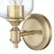 Westinghouse Fixture Wall 60W Basset Champagne Brass Clear Seeded Glass 6129600 - alternate 5